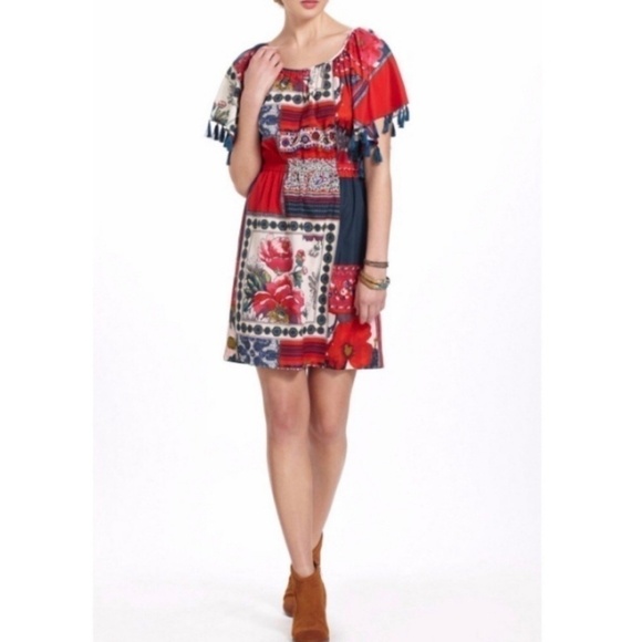 Anthro Vanessa Virginia Persian Patchwork Dress XS - Picture 2 of 5